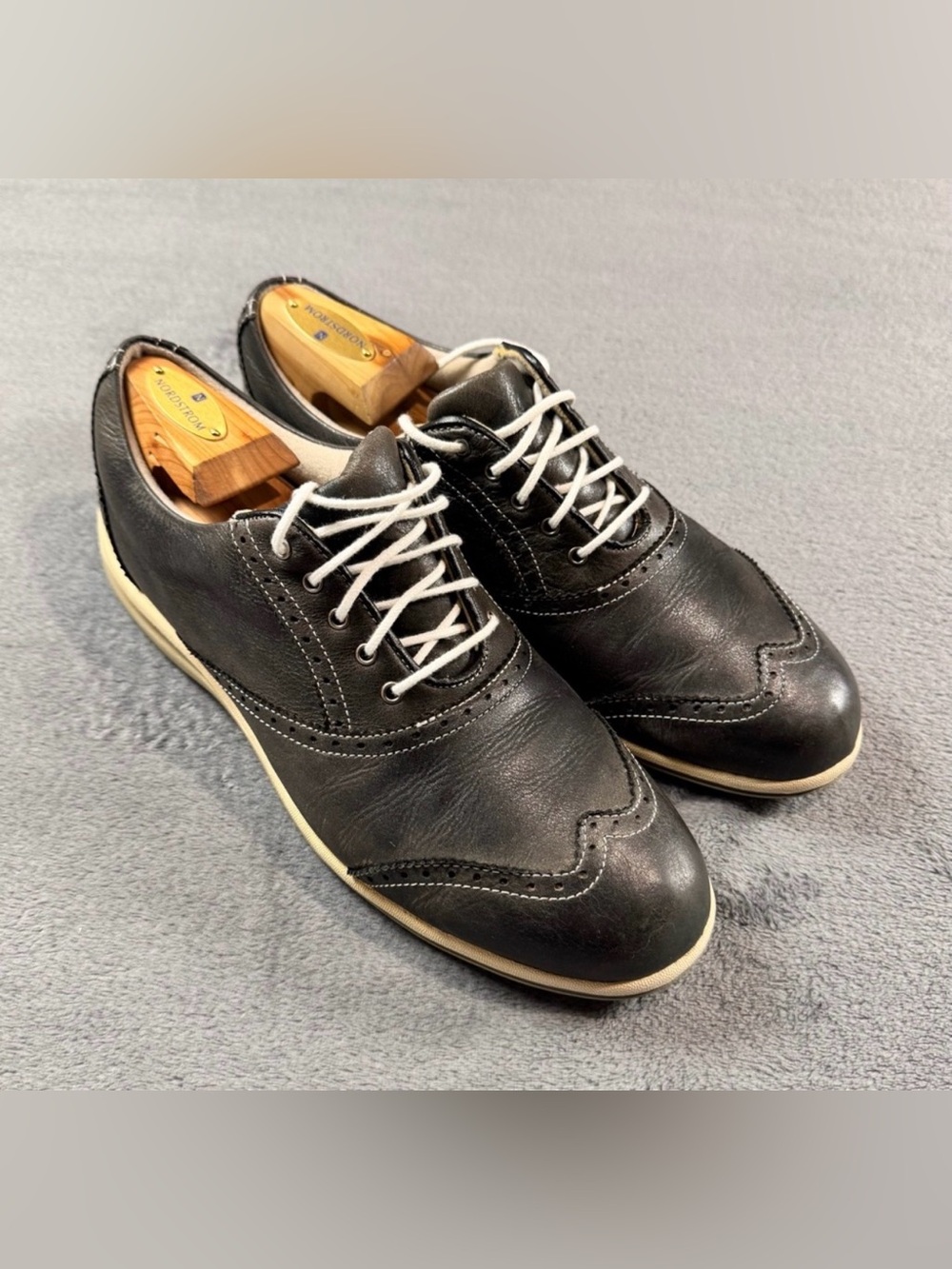 FootJoy Women’s LoPro Collection Wing Tip Golf Shoes- Charcoal Gray